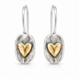 Boucles d'oreilles cœur forgé pendantes