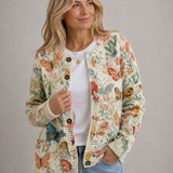 SOPHIE | GILET IMPRIMÉ FLORAL D'AUTOMNE