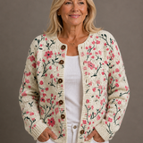 MONA | GILET IMPRIMÉ FLORAL D'AUTOMNE