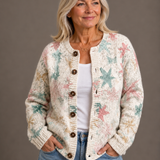 ELLA | GILET FLEURI D'AUTOMNE