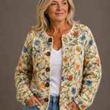 LOUISE | GILET FLEURI D'AUTOMNE