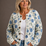 MARLENE | GILET FLEURI D'AUTOMNE