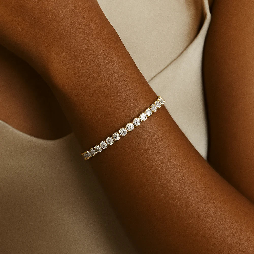 BRACELET TENNIS MOISSANITE | OR