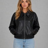 NADIA | VESTE EN SIMILICUIR COURTE