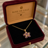 COLLIER AMELYTH VIOLET FLEUR | OR