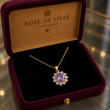 COLLIER AMÉTHYSTE TOURNESOL | OR