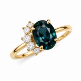 BAGUE VINTAGE BLEU CRISTAL ZIRCONE