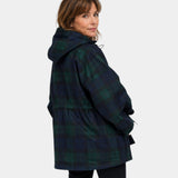 GALYSSE | VESTE OVERSIZE CAPUCHE CARREAUX