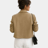 YSALIE | VESTE SUÉDÉE BOUTONNÉE