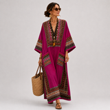 Caftan Zahra Violet Ethnique