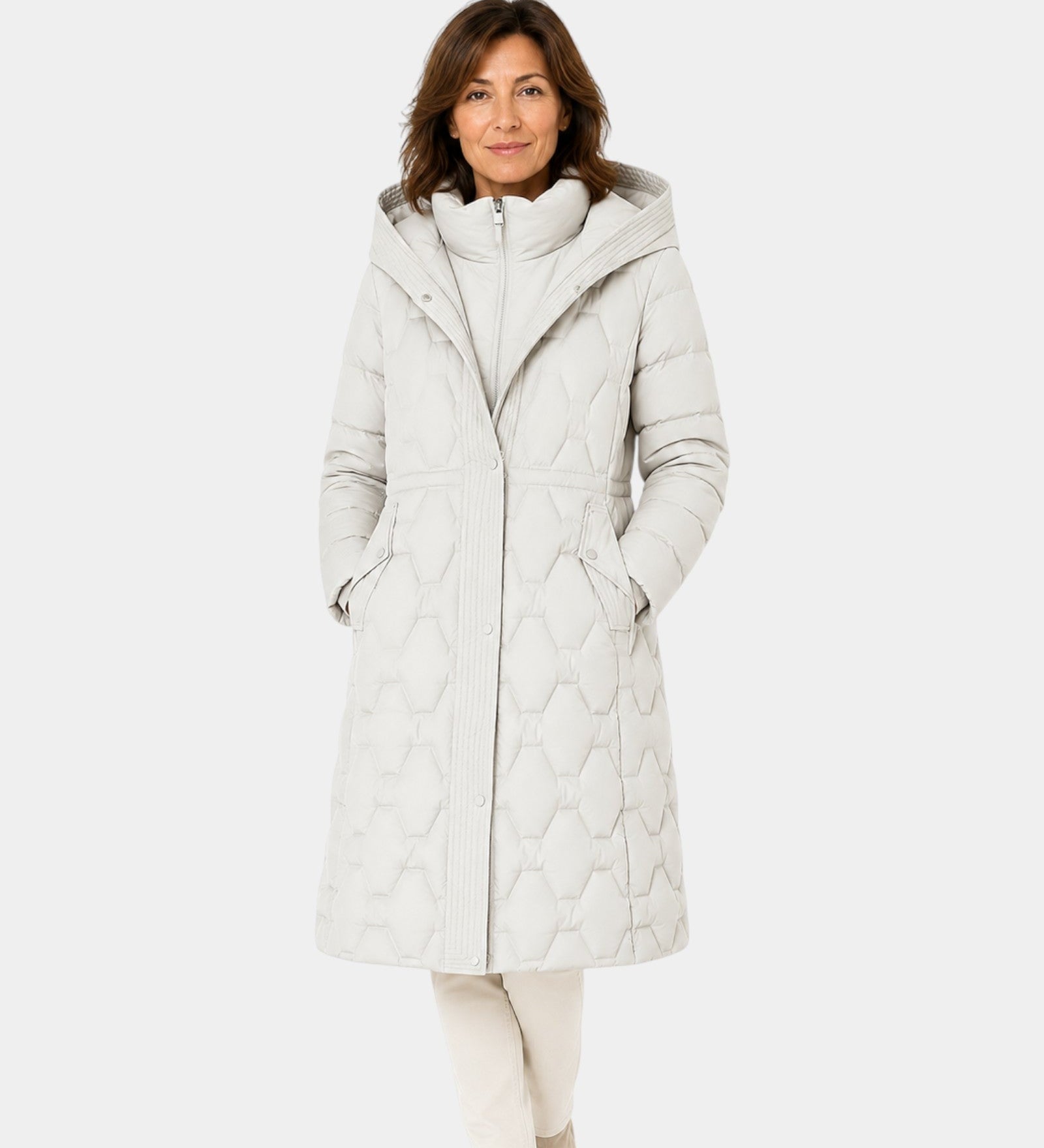 BRISEIDA | LONG MANTEAU DOUDOUNE À CAPUCHE