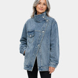 LUCIE | VESTE COL MONTANT EFFET VIEILLI VINTAGE