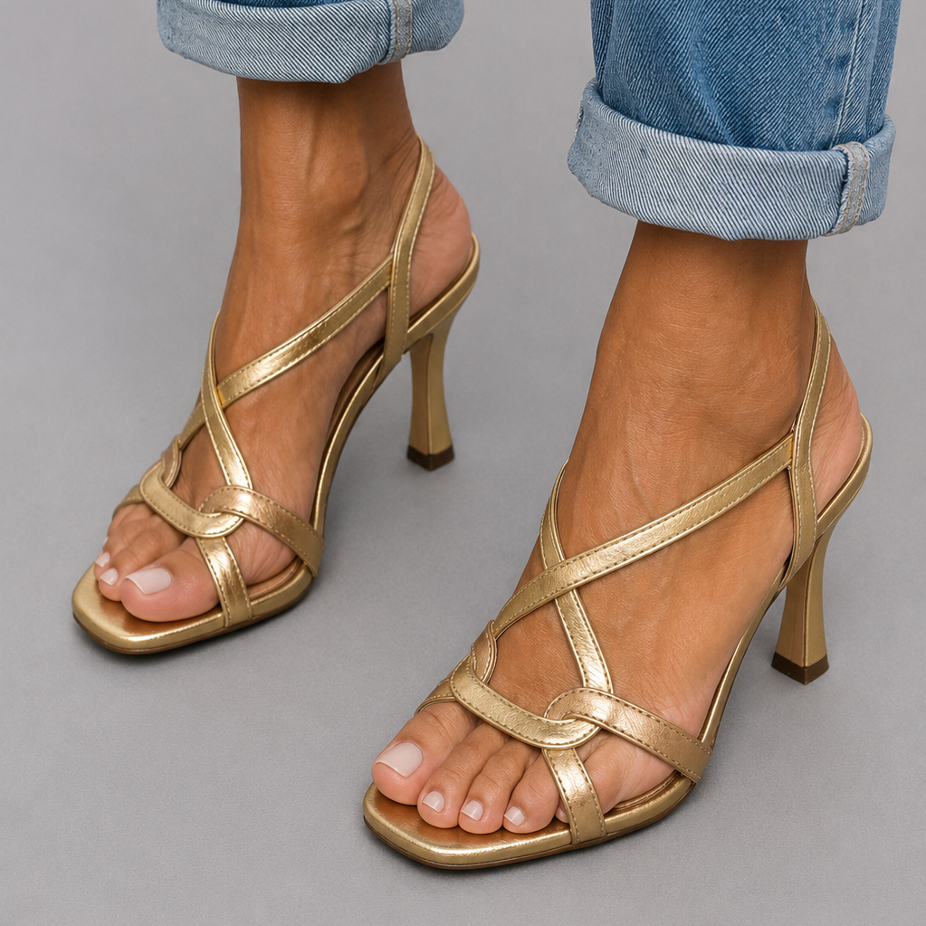 Gabrielle | Sandales d'Été Dorées Charme