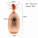 ENSEMBLE DE GOBELETS ANANAS EN CUIVRE