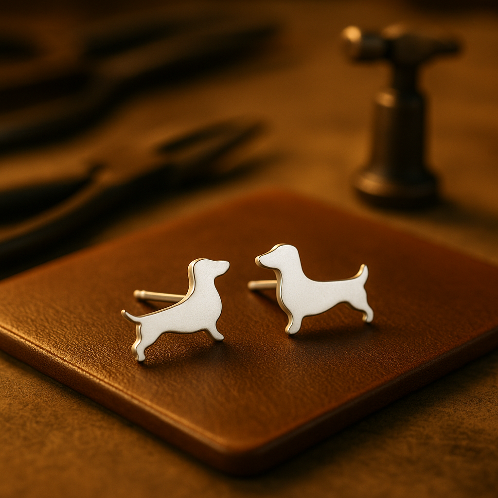 Cute Dachshund Stud Earrings