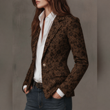 Blazer Fitted in Jacquard Paisley per Donne