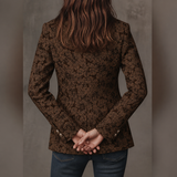 Blazer Fitted in Jacquard Paisley per Donne