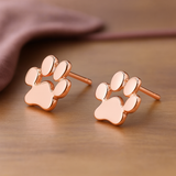 Hypoallergenic paw earrings