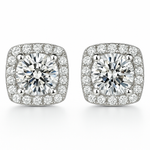 Glacé Glamour Earrings | White gold