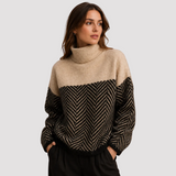 ANAÏS | PULL COL ROULÉ EN COTON TRICOTÉ