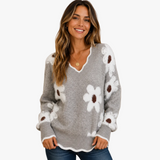 ZINOVIA | PULL FLEURI RAFFINÉ