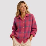 ASHLEY | CHEMISE TRICOTÉE CLASSIQUE À CARREAUX
