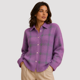 REBECCA | CARDIGAN TRICOTÉ À CARREAUX
