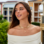 Cina Drop Hoop Earrings