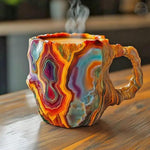 Crystal-Infused Mineral Coffee Mugs