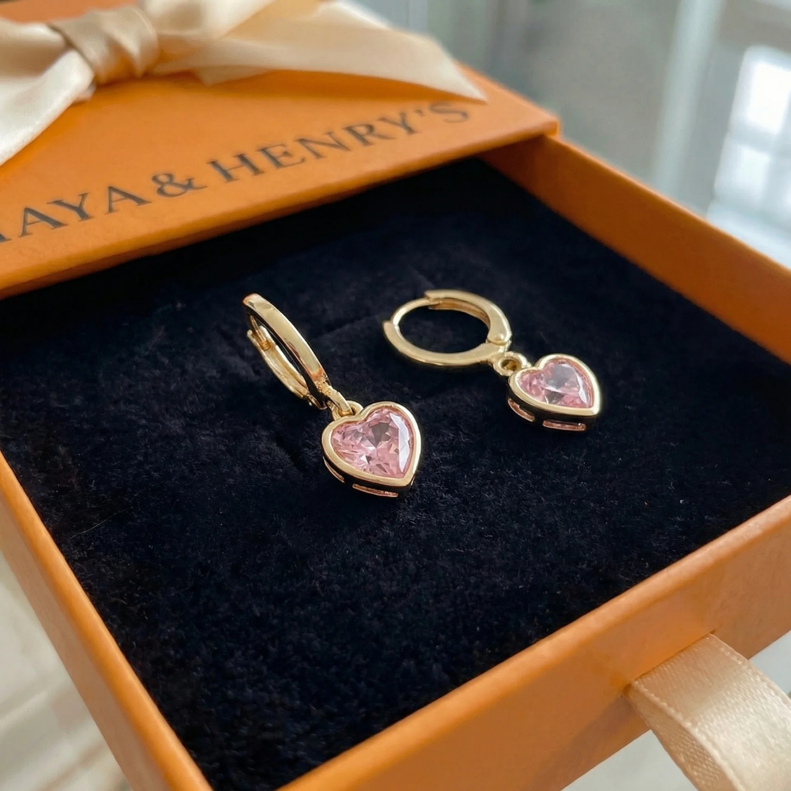 Boucles d'Oreilles Cupidon Breloque Goutte | Or