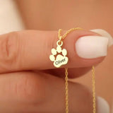 COLLIER PRÉNOM AVEC PATTE PERSONNALISÉ