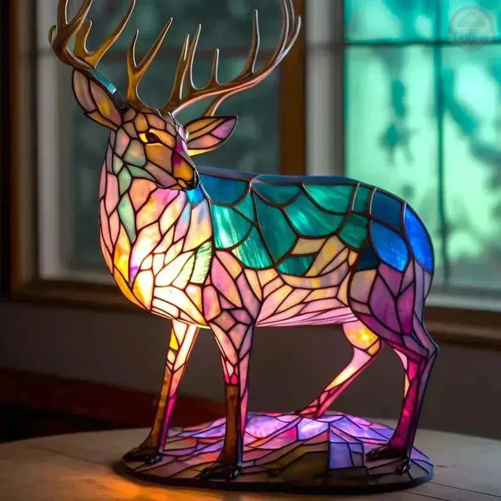 Deer-Themed Sandy Lamp