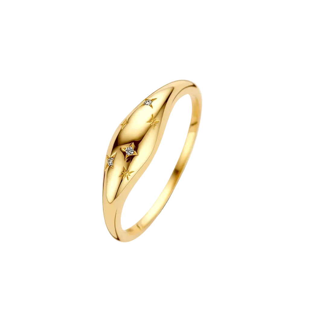 BAGUE DIAMANT DÔME | OR