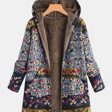 ELENA | PULL SHERPA BOHO FLEURI À CAPUCHE