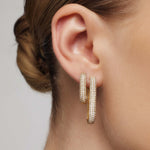 Icon Pavé Hoops - Gold