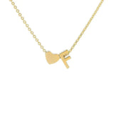 COLLIER INITIALE CŒUR