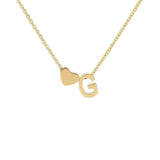 COLLIER INITIALE CŒUR