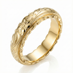 Antique Gold Flower Ring - Gold