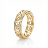 Shiny Hollow Gold Ring - Gold