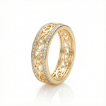 Shiny Hollow Gold Ring - Gold