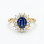 Vionne Sapphire Ring Gold