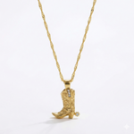 Rhinestone Rodeo Boot - Necklace