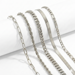 ELLIS RENNER ENSEMBLE DE BRACELETS - OR BLANC