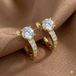 BOUCLES CRÉOLES CANAL MOISSANITE | OR