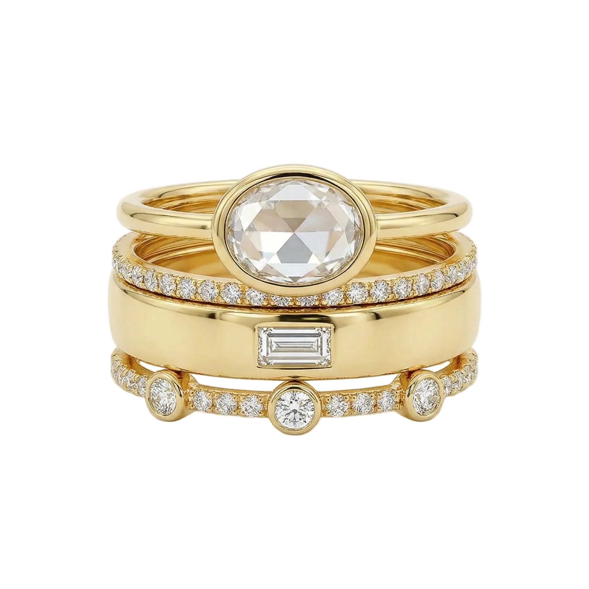 ENSEMBLE DE BAGUES VINTAGE | OR