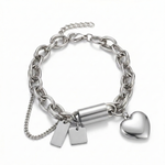Heartened Chunky Bracelet - Silver