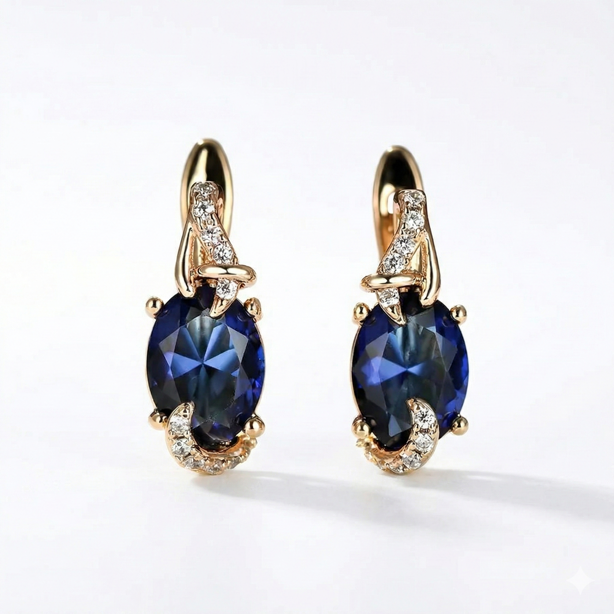 ROYAL MIDNIGHT BOUCLES PENDANTES - OR