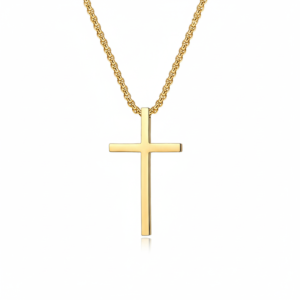 Collier Serti Clos Croix | Or