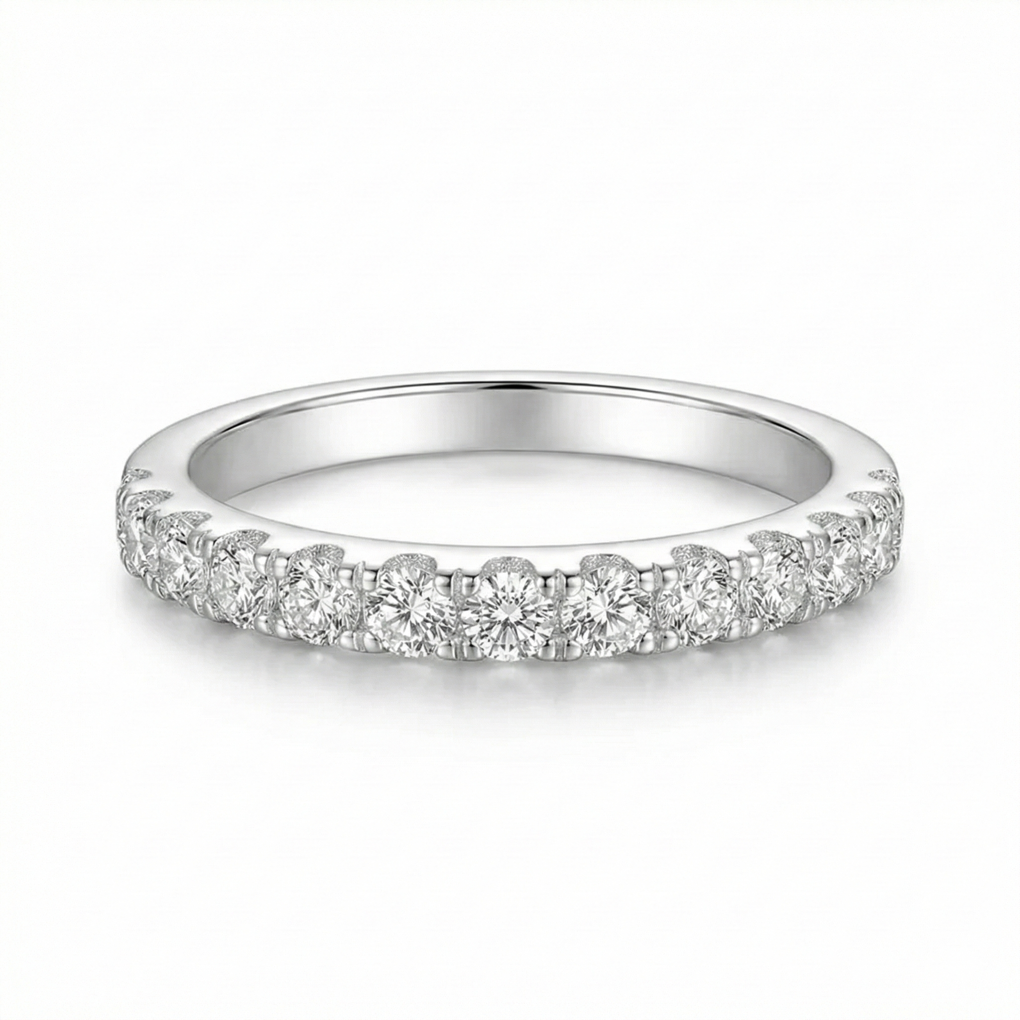 Moissanite Wedding Band - Gold