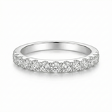 Moissanite Wedding Band - White Gold